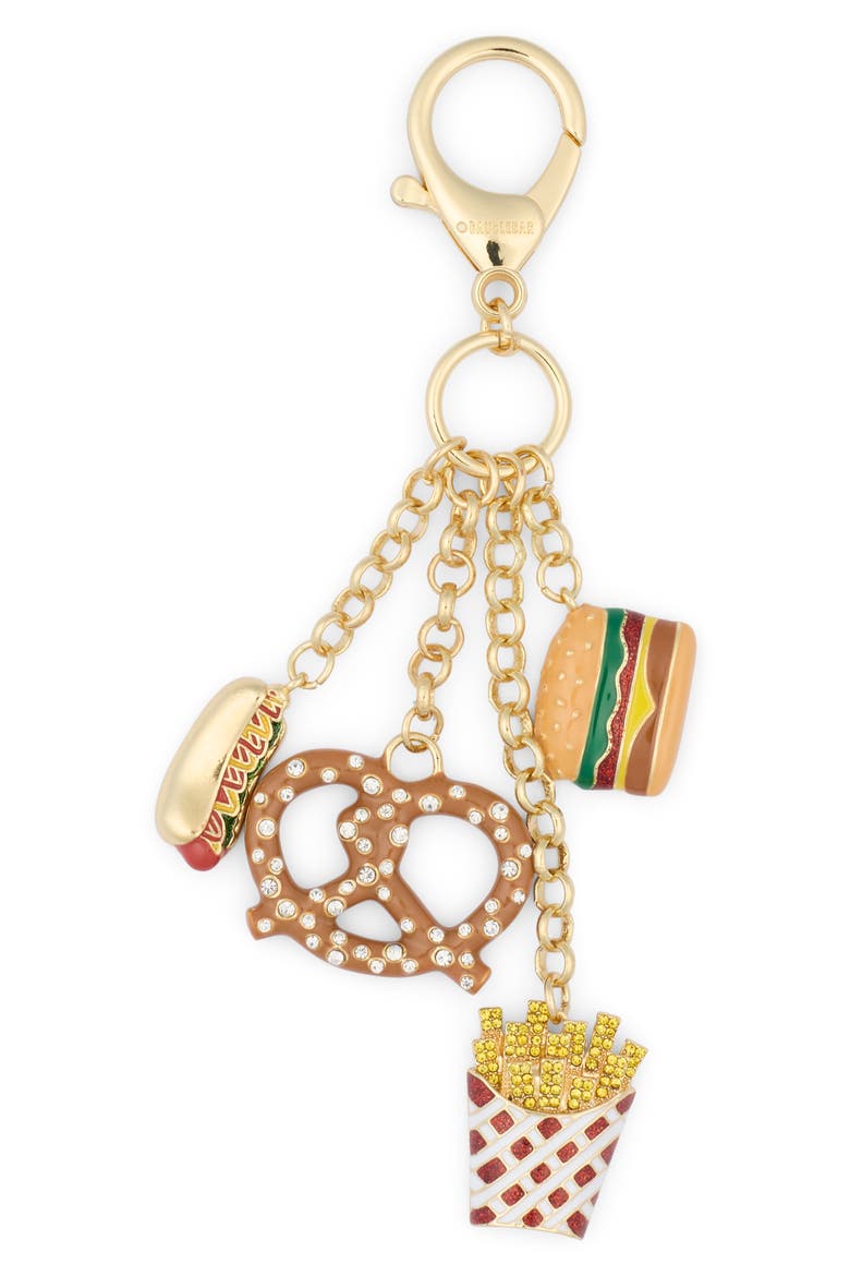 Junk Food Cluster Bag Charm, Main, color, GOLD MULTI