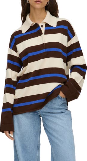 Ester Rugby Stripe Merino Wool & Cotton Sweater