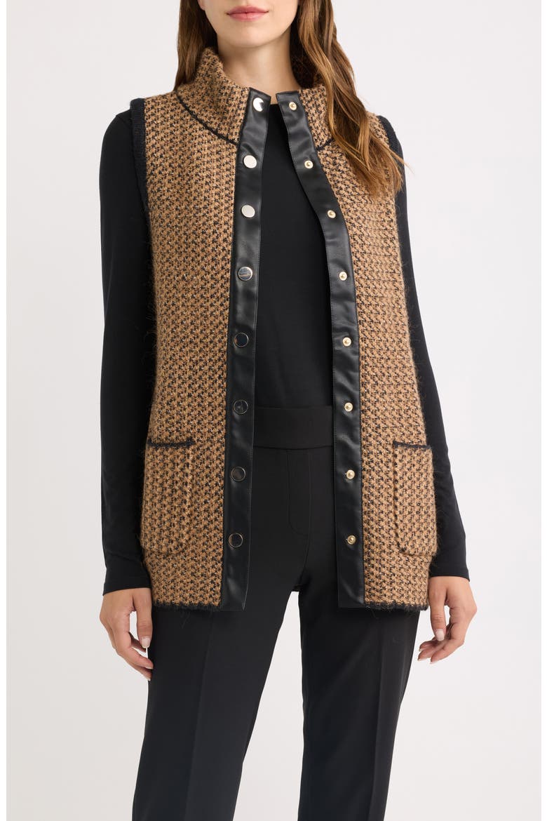 Metallic Bouclè Knit Vest, Main, color, VICUNA MULTI