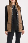 Anne Klein Metallic Bouclè Knit Vest