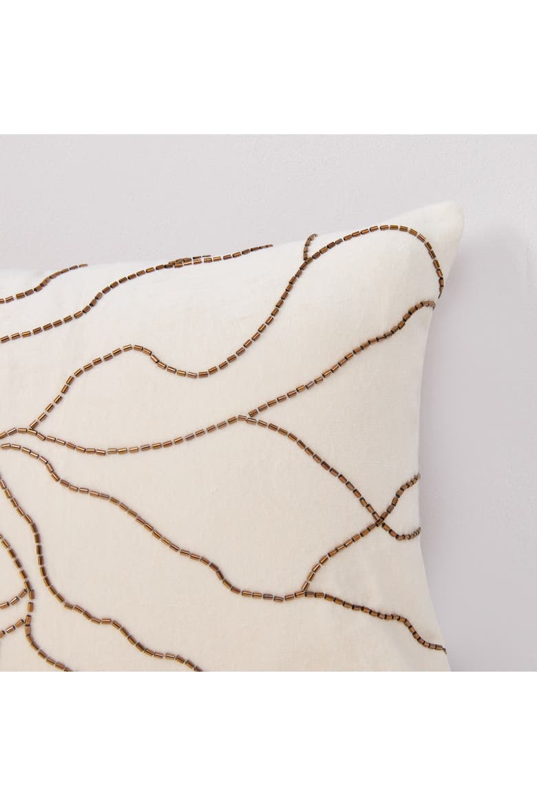 Roots Cotton Pillow Cover, Alternate, color, Cream