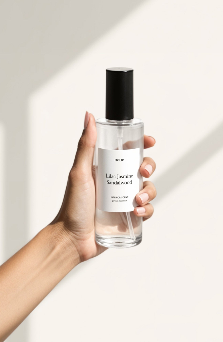 Italic Lilac Jasmine Sandalwood Room Spray, Alternate, color, White / Black