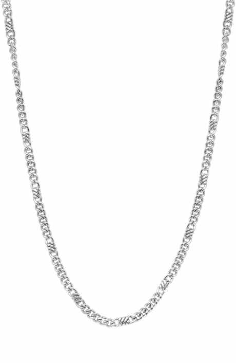 EFFY Sterling Silver Station Curb Chain Necklace