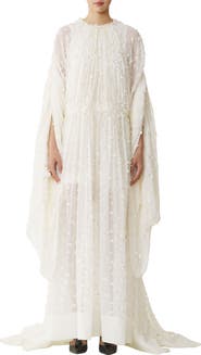 Lanvin Long Dress In Plumetis Silk