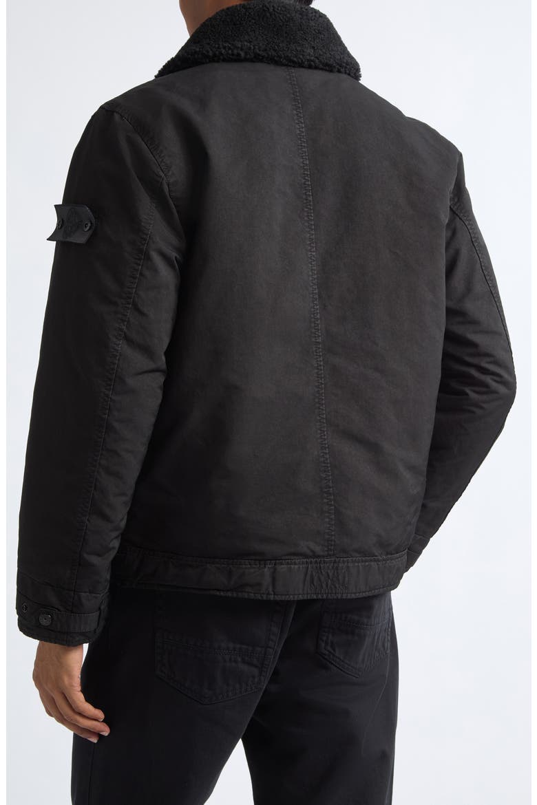 Genuine Shearling Collar Jacket, Alternate, color, V0029 BLACK