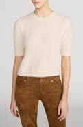 FRAME The Gathered Honeycomb Cashmere Sweater