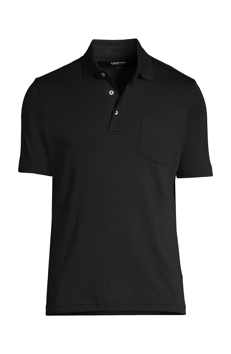 Lands' End Short Sleeve Cotton Supima Polo Shirt with Pocket, Alternate, color, 