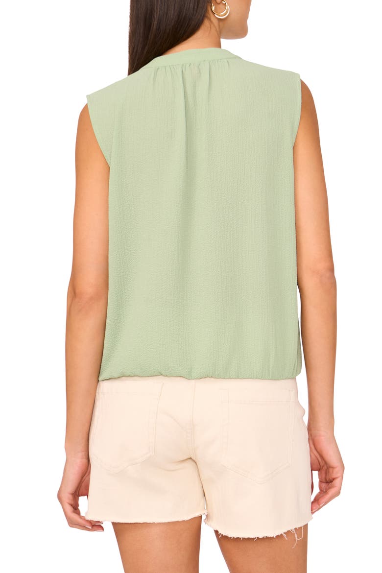 Sleeveless Crepe Bubble Top, Alternate, color, EUCALYPTUS