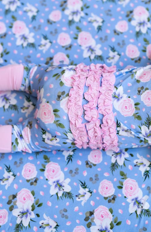 LAREE + CO LAREE + CO LILLIAN FLORAL RUFFLE CONVERTIBLE FOOTIE
