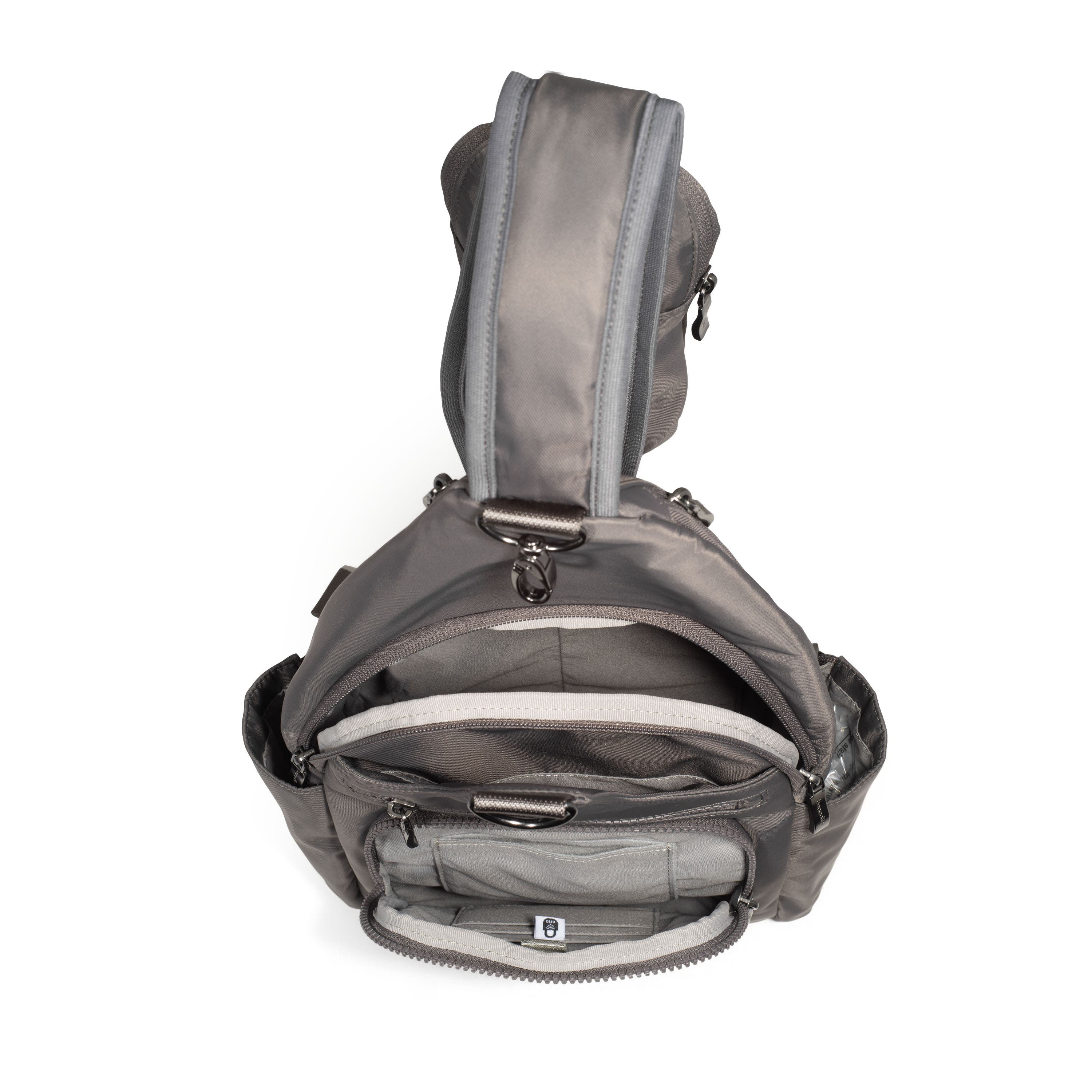 BAGGALLINI Central Park Large Sling, Alternate, color, Smoke Twill