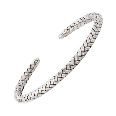Braided Sterling Silver Cuff Bracelet