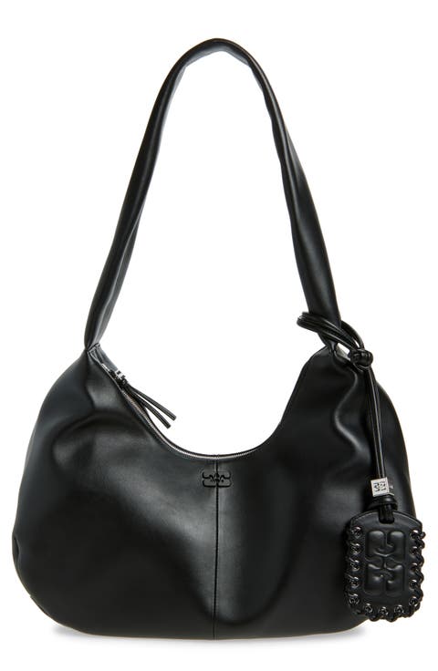 【GANNI】オフホワイト ミディアム Hobo バッグ GANNIのオフホワイト ミディアム Hobo バッグがセール中