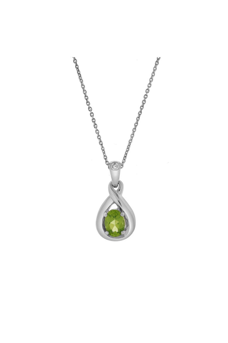 Liorael Sterling Silver 0.03 Ct Diamond Teardrop Pendant, Main, color, 925 Sterling Silver