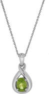 LuvMyJewelry Liorael Sterling Silver 0.03 Ct Diamond Teardrop Pendant