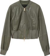 AllSaints Suri Leather Bomber Jacket