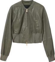 AllSaints Suri Leather Bomber Jacket