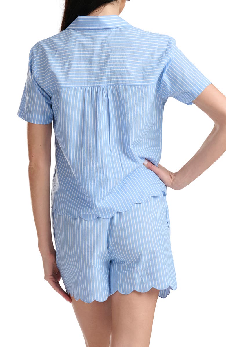 Splendid Scallop Cotton Poplin Pajamas, Alternate, color, Hydrangea