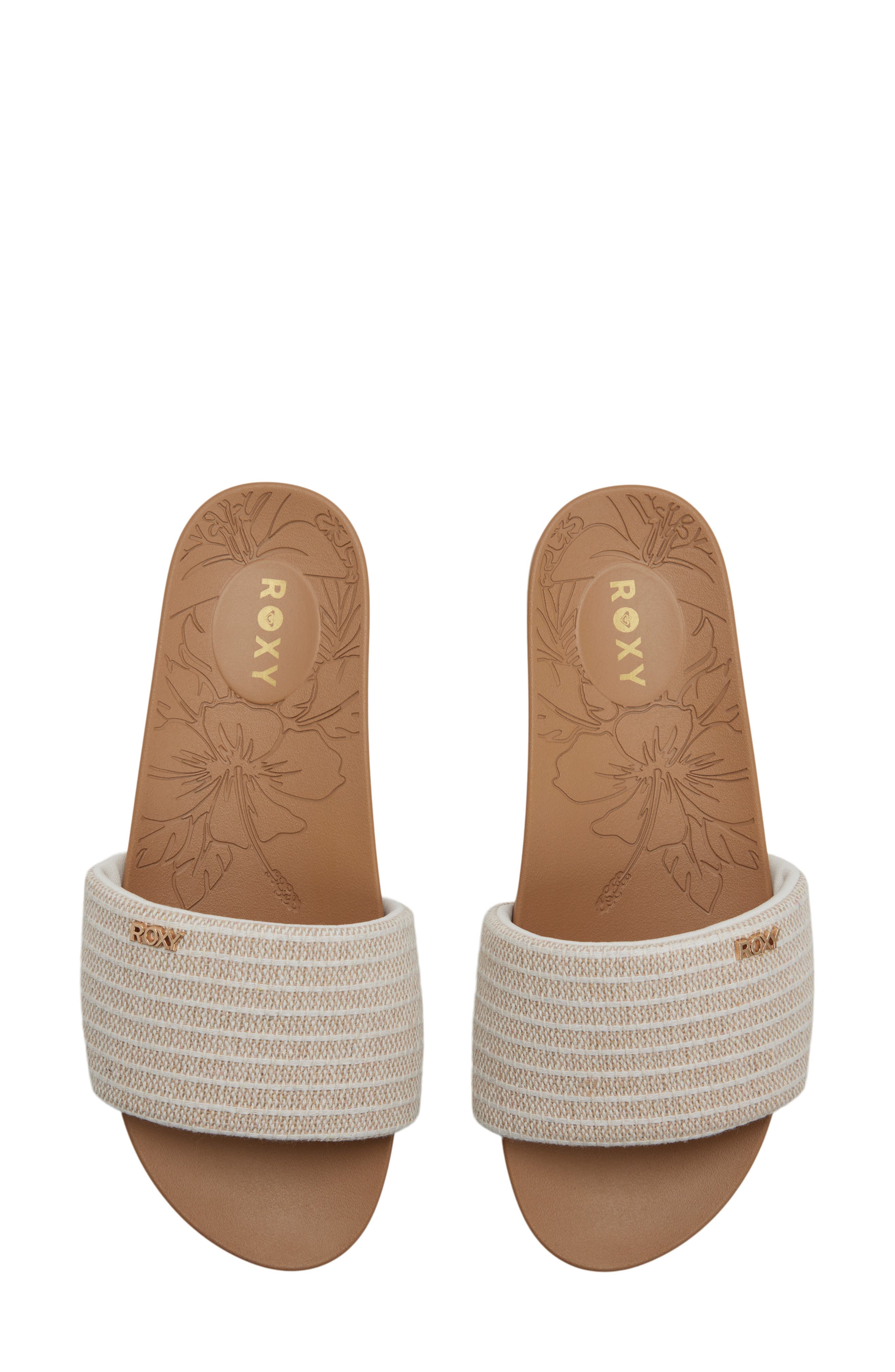 Roxy Nanu Slide Sandal, Alternate, color, Natural