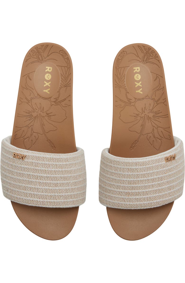 Roxy Nanu Slide Sandal, Alternate, color, Natural