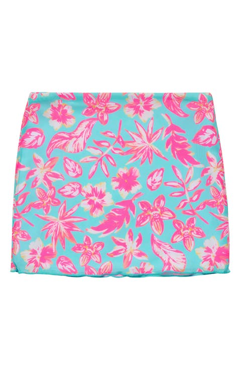 Kids' Tropical Glow Cover-Up Miniskirt (Big Kid)
