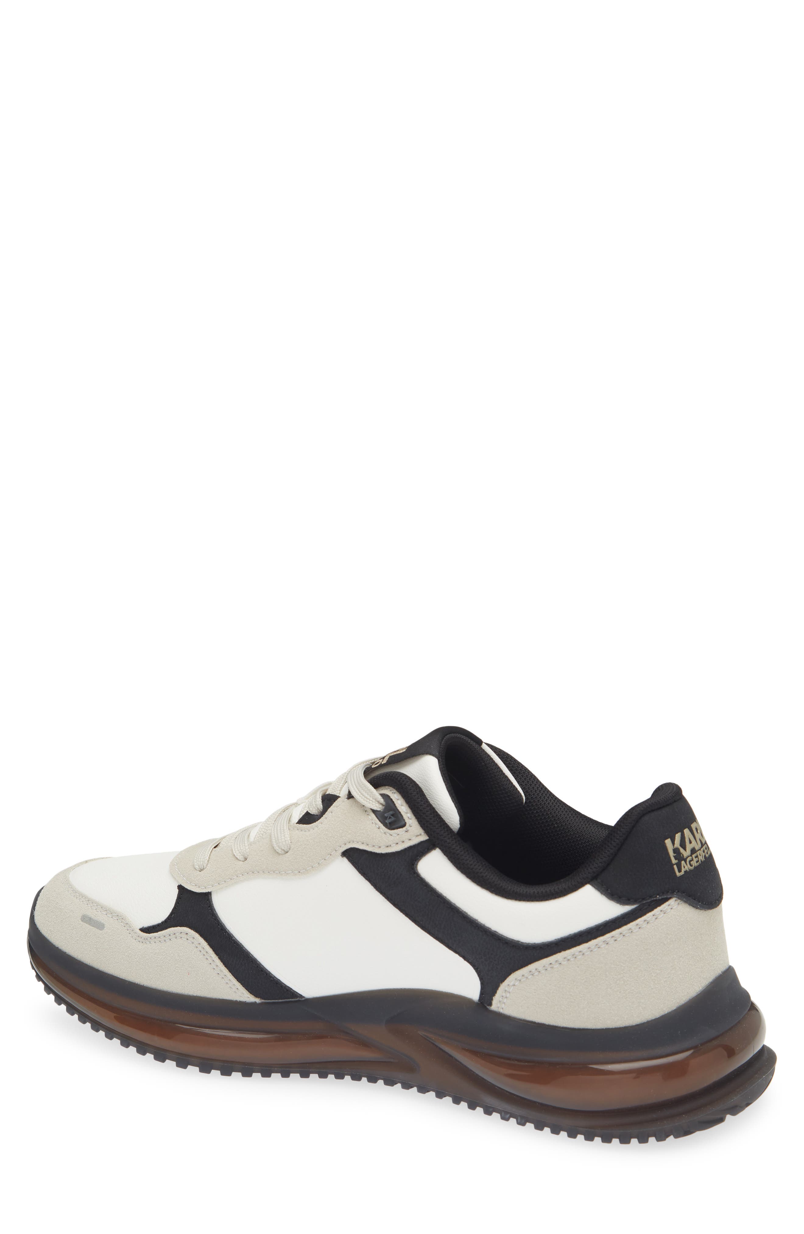 KARL LAGERFELD PARIS Mixed Media Outline Sneaker, Alternate, color, Tan