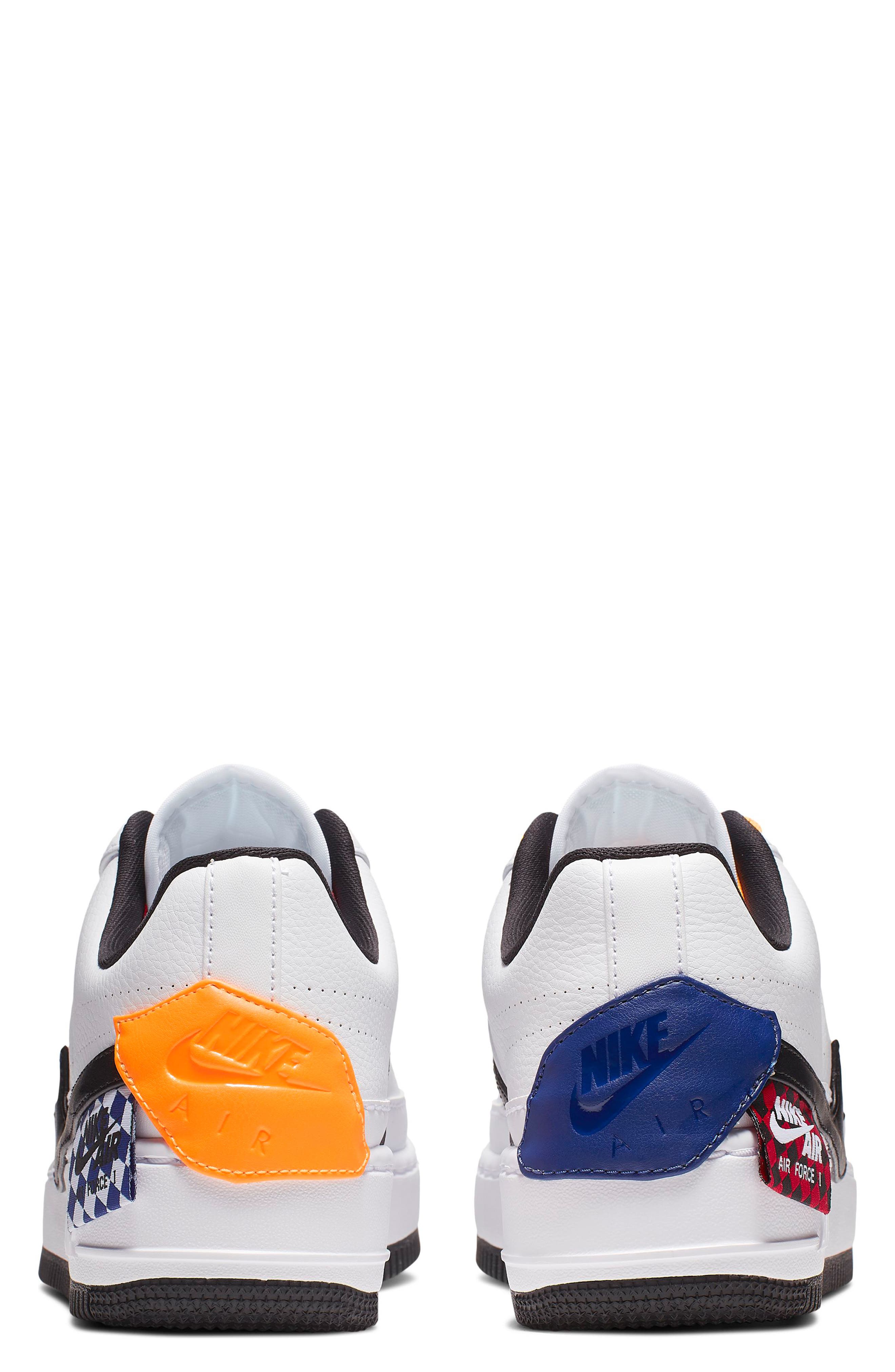 Air Force 1 Jester XX Sneaker, Alternate, color, WHITE/ BLACK/ LASER ORANGE