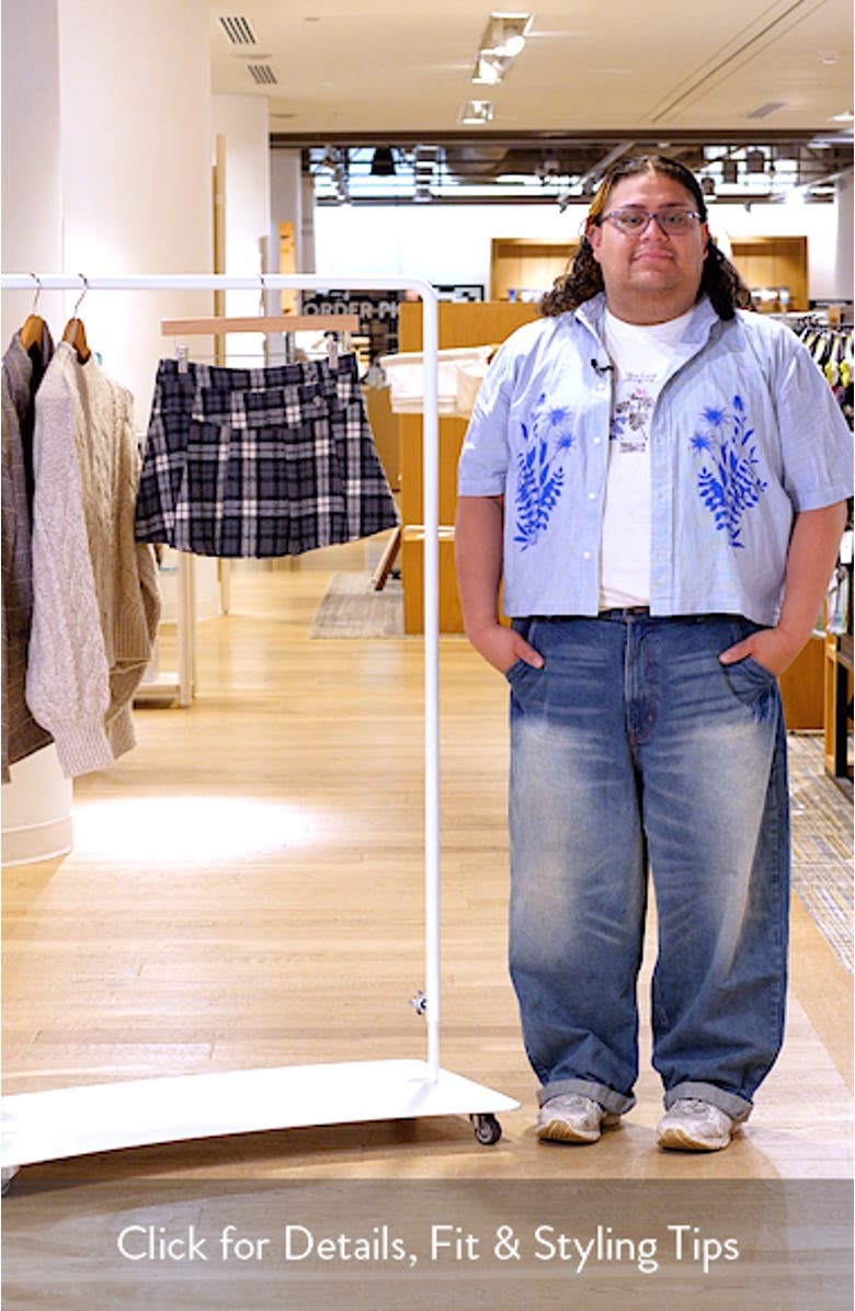 Veda Pleated Plaid Miniskirt, sales video thumbnail