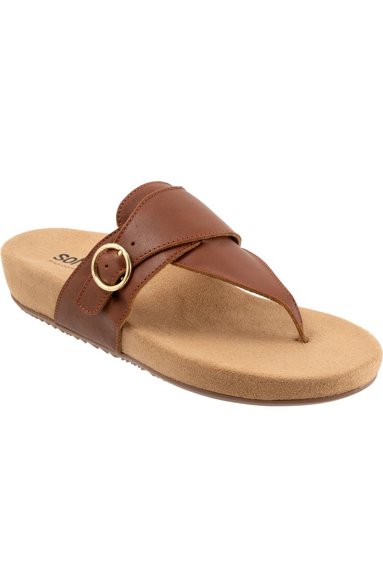 SoftWalk<sup>®</sup> Belize T-Strap Sandal, Main, color, Luggage
