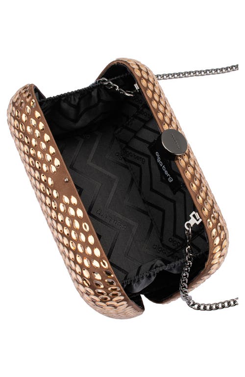 Olga Berg Brooks Hotfix Frame Clutch In Brown