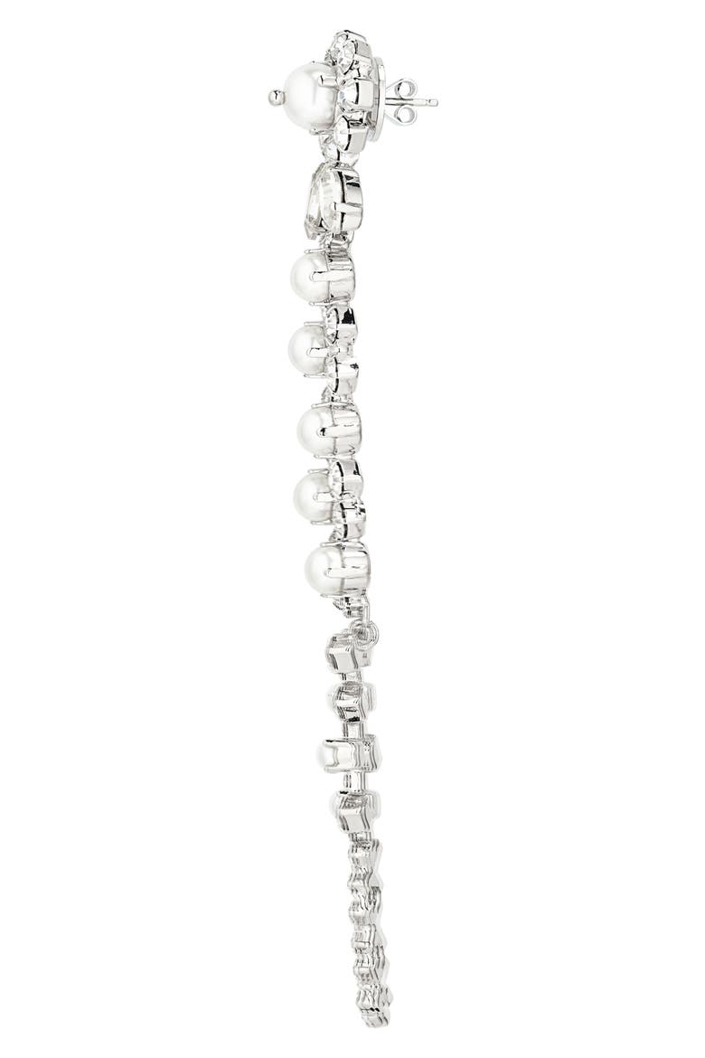 Drip Drop Earrings, Alternate, color, CRYSTAL/ PEARL