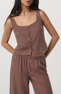Vuori Trestles Twill Button Tank