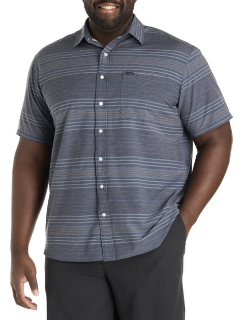 Big & Tall TRVLR Series Traverse Stripe Performance Sport Shirt