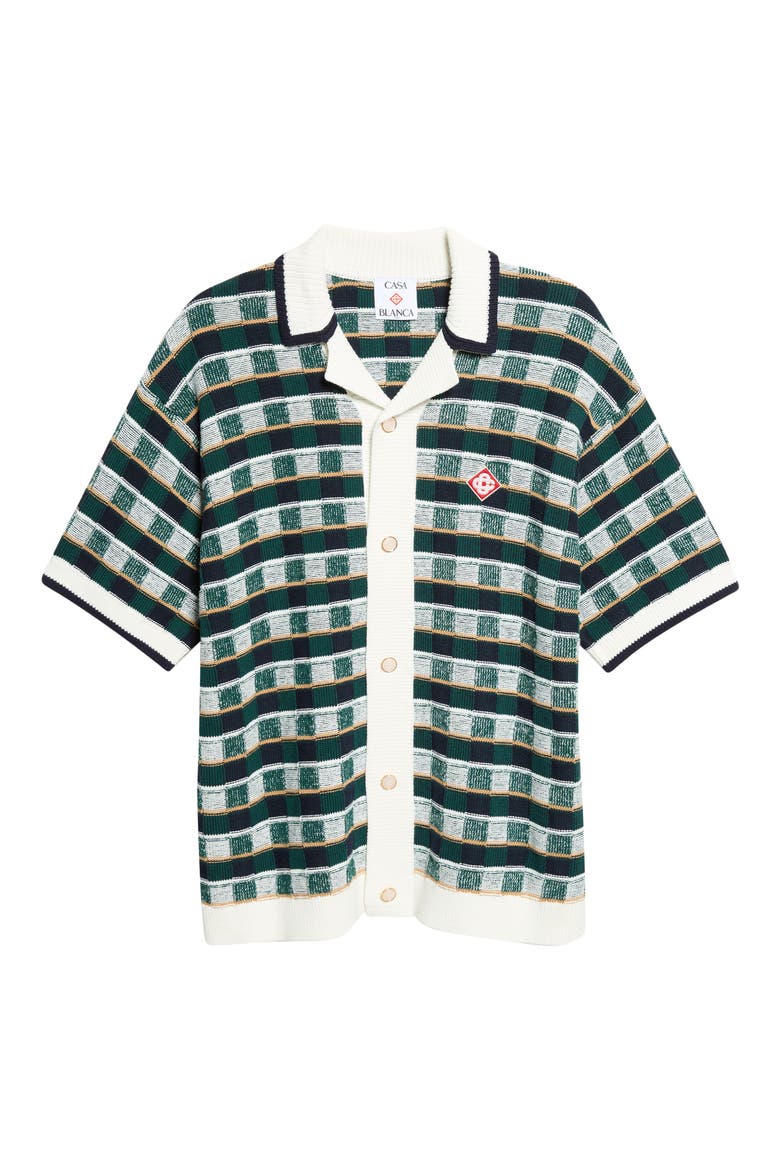 Mosaic Check Cotton Jacquard Sweater, Main, color, COTTON