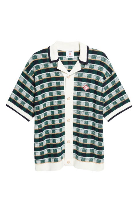 Mosaic Check Cotton Jacquard Sweater
