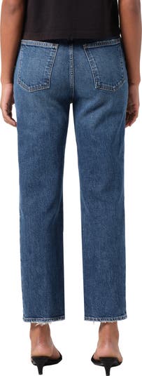 '90s Pinch Waist High Waist Crop Straight Leg Jeans