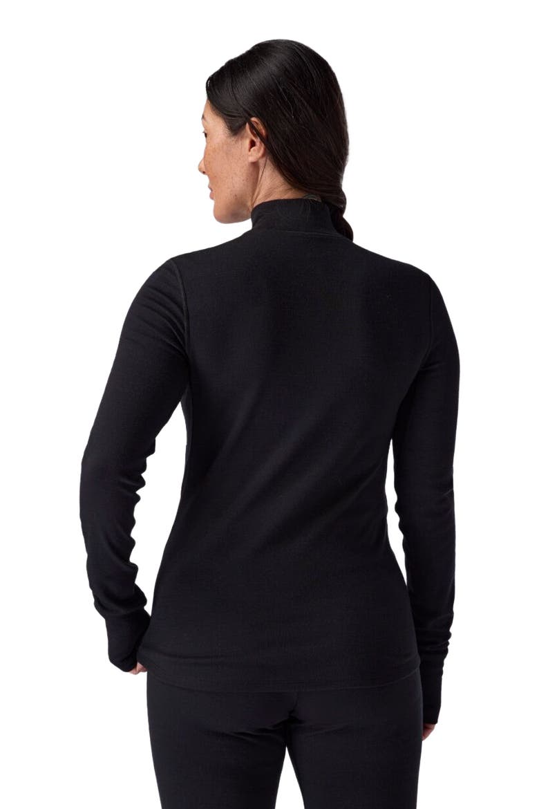 Cedars Rws Merino Mid-Wt Baselayer 1/4-Zip Top - Women's, Alternate, color, Black