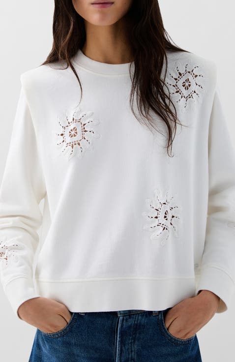 Padded Sun Crochet Sweater