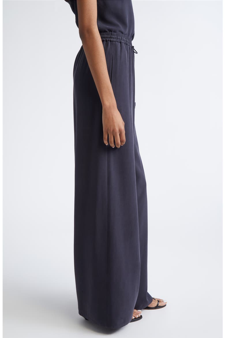 Genero High Waist Wide Leg Silk Pants, Alternate, color, ULTRAMARINE