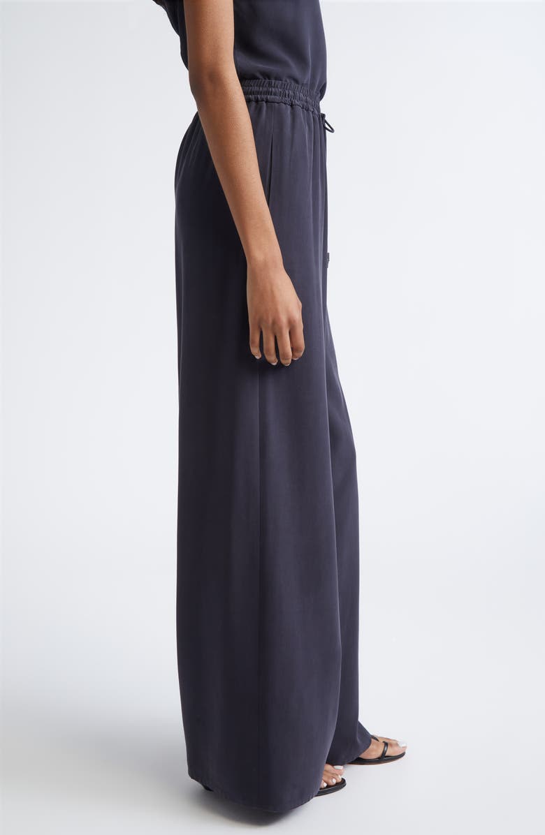 Max Mara Genero High Waist Wide Leg Silk Pants, Alternate, color, Ultramarine