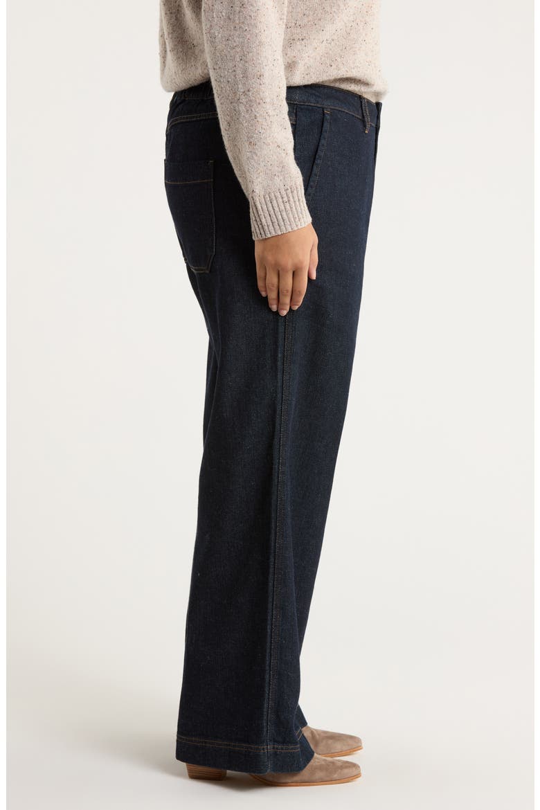 Sennen Cove Wide Leg Jeans, Alternate, color, DARK WASH GRAIN
