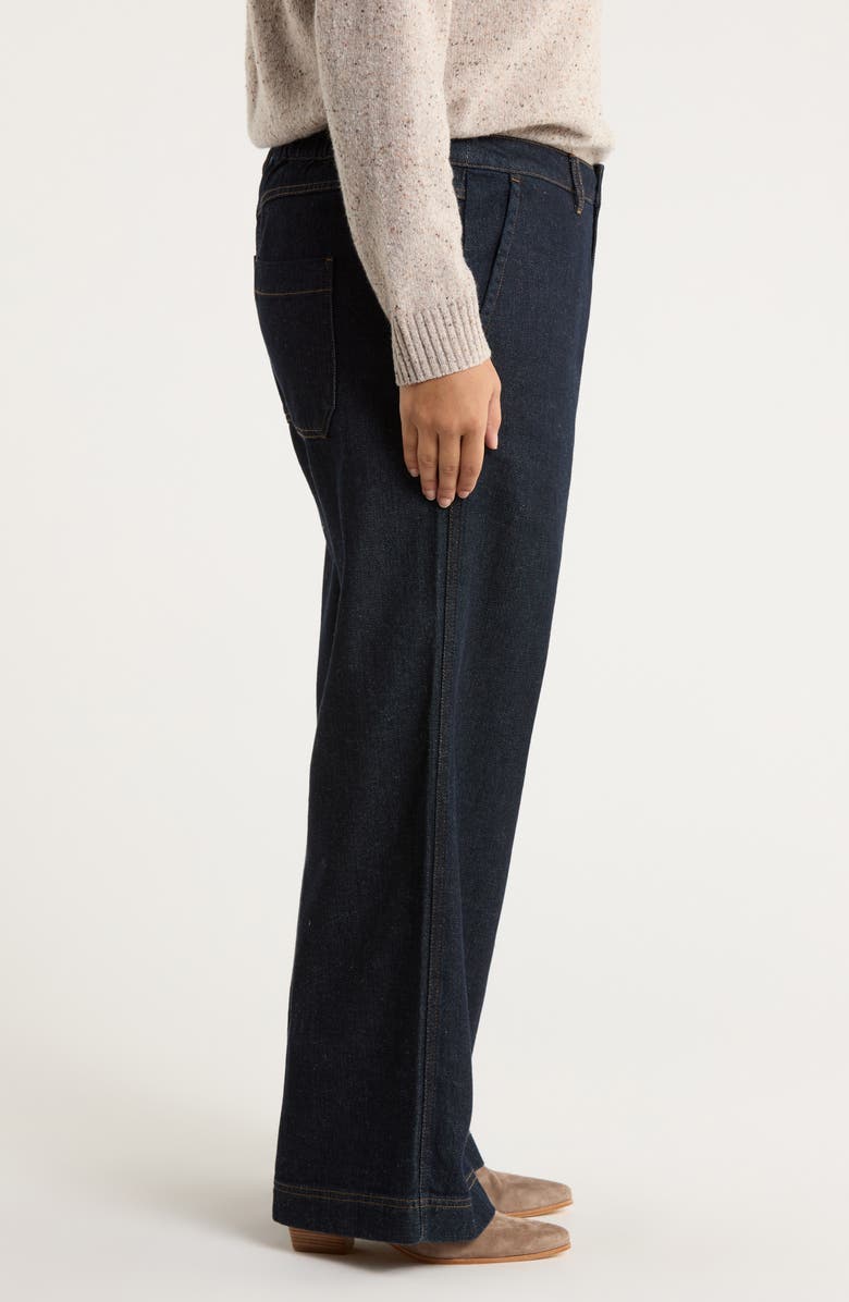 Seasalt Cornwall Sennen Cove Wide Leg Jeans, Alternate, color, Dark Wash Grain