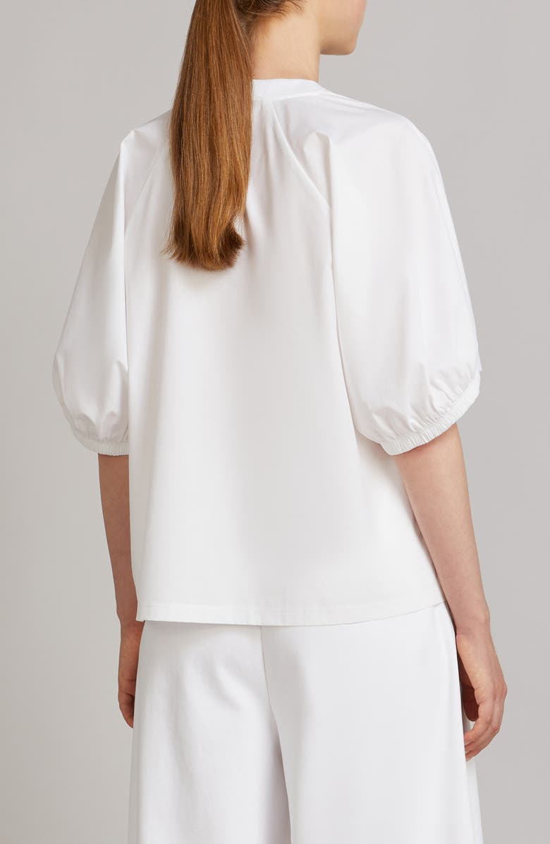 MM by Max Mara Cellula Crewneck Top, Alternate, color, Optical White