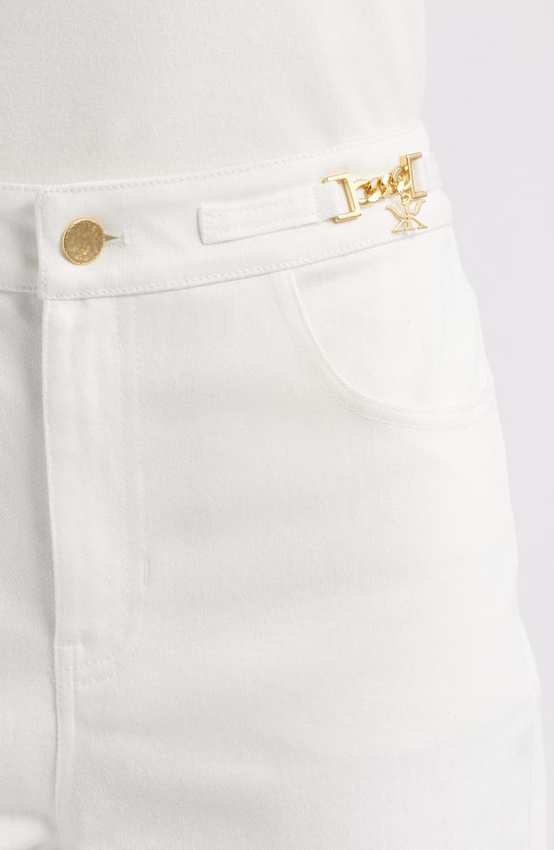 KOBI HALPERIN June Goldtone Trim Denim Jeans, Alternate, color, White