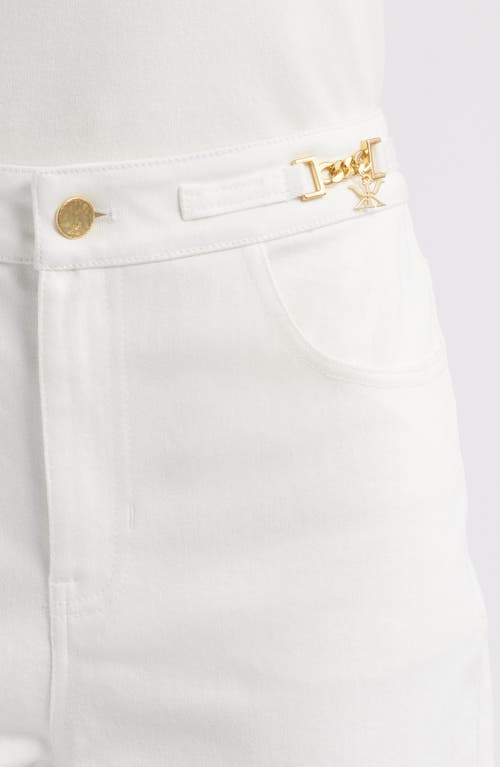 Kobi Halperin June Goldtone Trim Denim Jeans In White