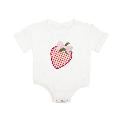 Strawberry Patchwork Short Sleeve Romper (Baby)
