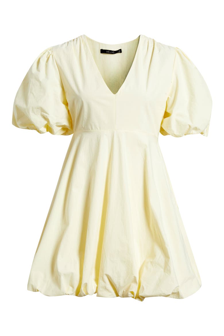 Palma Bubble Hem Cotton Poplin Dress, Alternate, color, BUTTER