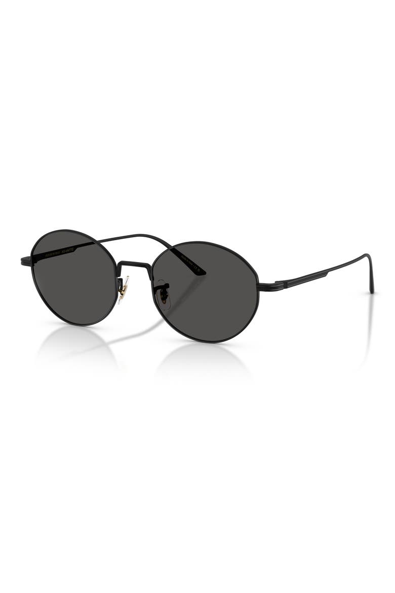 50mm Khaite Round Sunglasses, Alternate, color, MATTE BLACK / GREY