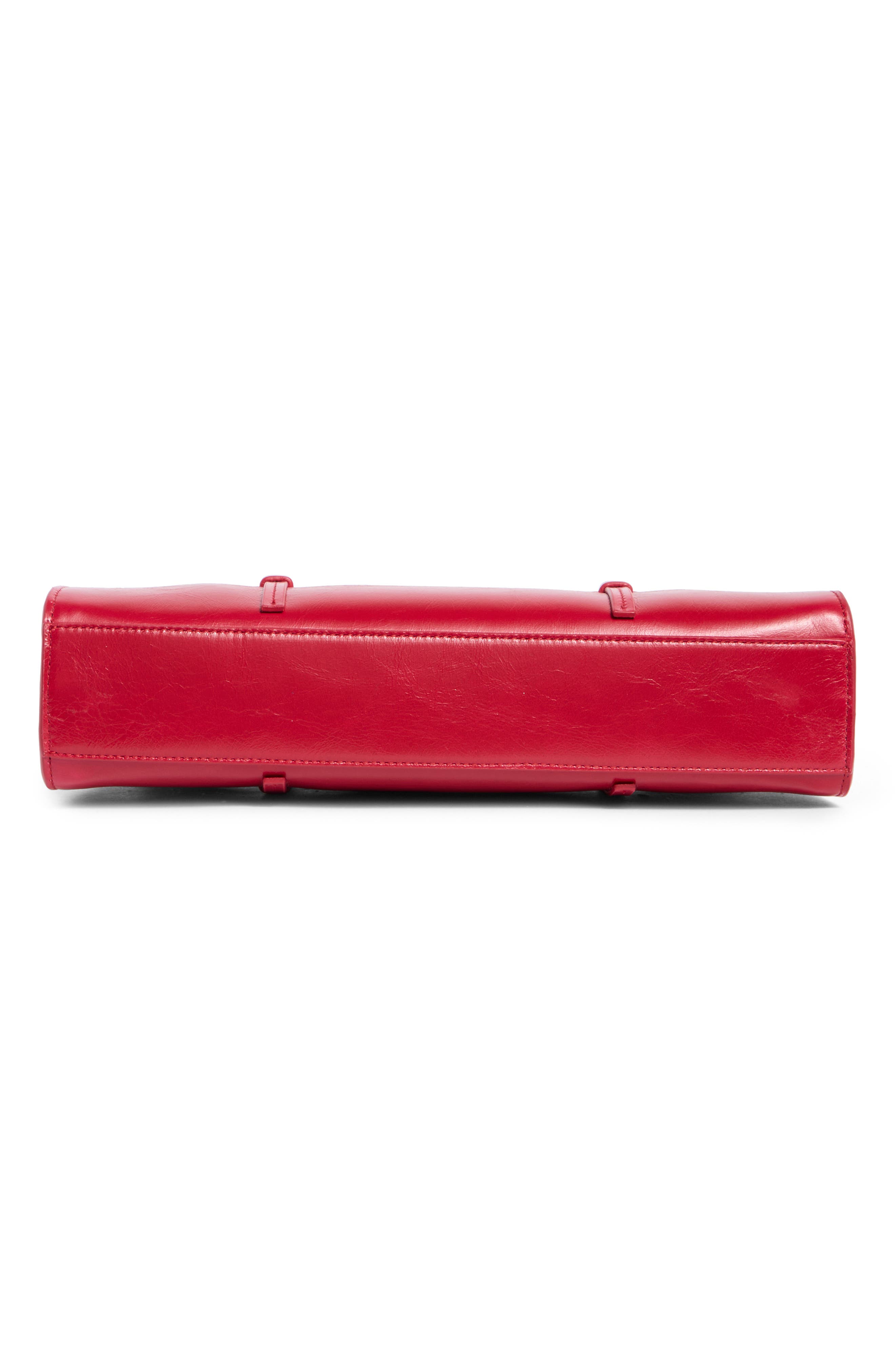 Reformation Elena Leather Shoulder Bag, Alternate, color, Poppy Leather