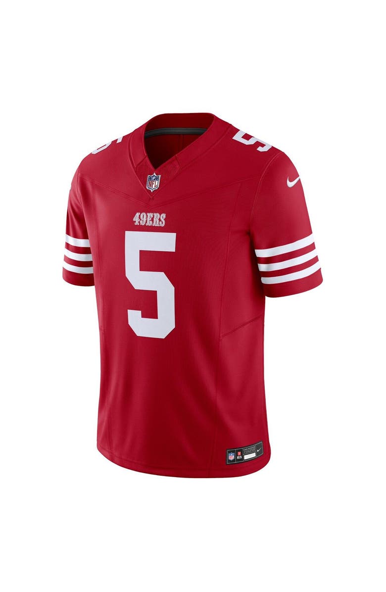 Nike Men's Nike Trey Lance Scarlet San Francisco 49ers Vapor F.U.S.E. Limited Jersey, Alternate, color, 