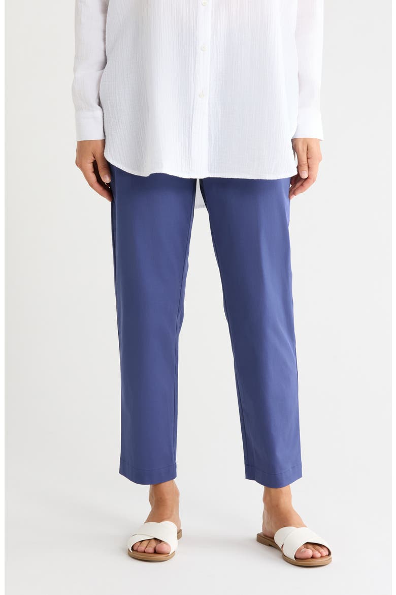 High Waist Ankle Tapered Pants, Main, color, BLUET